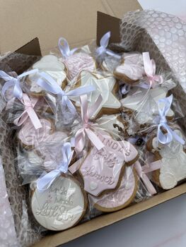 Baby Pink Baby Shower Biscuit Favours, 4 of 12