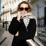 Hare Print Scarf In Personalised Gift Box, thumbnail 5 of 7