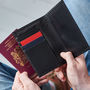 Personalised Leather Passport Cover Colour Block, thumbnail 3 of 5