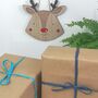 Personalised Red Nosed Reindeer Hanging Decoration, thumbnail 2 of 3