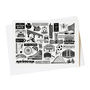 Manchester Black And White Illustrated Greeting Card, thumbnail 2 of 6