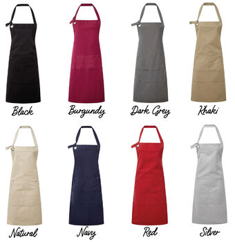 Premium Canvas Personalised Apron With Motif, 8 of 8