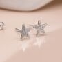 Sterling Silver Star Stud Earrings, thumbnail 5 of 8