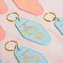'The Silver Linings Fanclub' Motel Style Keyring, thumbnail 1 of 4