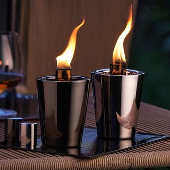 Table Torch Light Mirror Polished In Nickel Finishes, 2 of 3