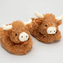 Personalised Longhorn Highland Cow Slipper Booties, thumbnail 7 of 10
