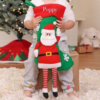 Personalised Santa Claus Christmas Stocking, 3 of 6
