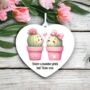 Personalised Cute Cactus Couple Love Decoration J, thumbnail 1 of 2