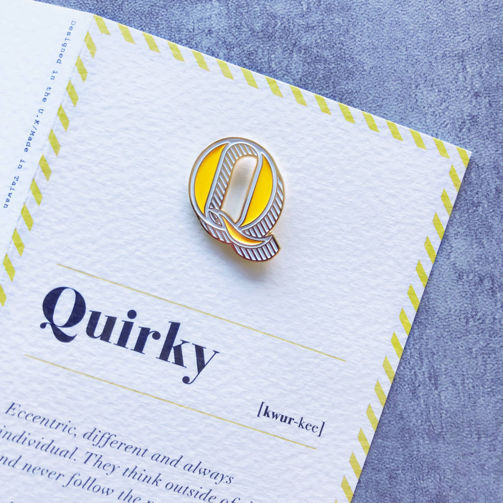 Q Pin Badge And Card By PAPERSELF