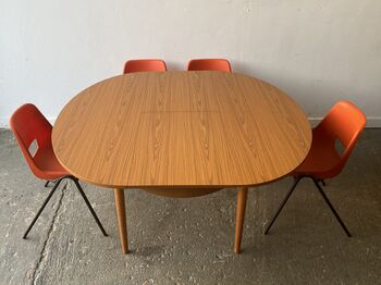 Mid Century Modern Extending Dining Table By Schrieber, 5 of 12