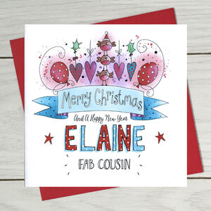Cousin Christmas Card By Claire Sowden Design