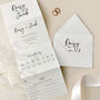 Minimal Concertina Wedding Invitations, thumbnail 1 of 4