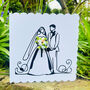 Personalised Bride + Groom Card In Gold Silver Or Black, thumbnail 3 of 4