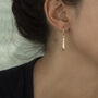 9ct Yellow Gold Dangle Drop Earrings, thumbnail 2 of 3