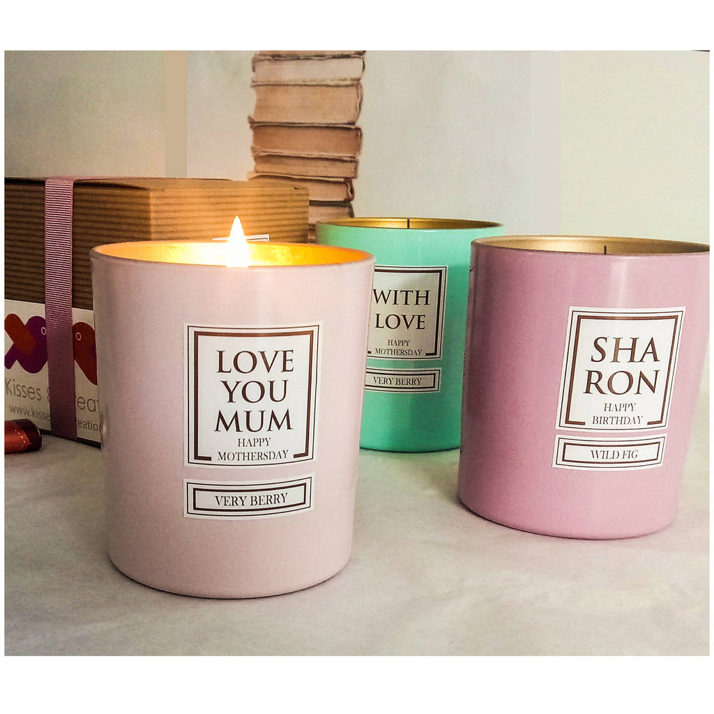 Personalised Message Candle By Kisses and Creations