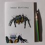 Spider Happy Birthday Greeting Card, thumbnail 1 of 5