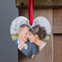 Personalised Wooden Love Heart Photo Hanging Decoration, thumbnail 4 of 5