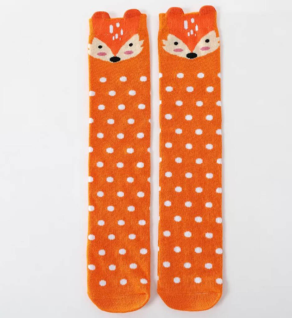 Cute Fox Knee High Socks For Kids By Fox In A Box