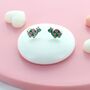 Tortoise Love Stud Earrings, thumbnail 1 of 2