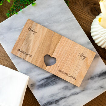 Personalised Coasters Set Of Two Wedding Gift For Couples, 5 of 5