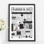 2021 Personalised 4th Linen Anniversary Photo Poster, thumbnail 1 of 8