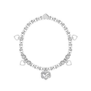 Best Friend Sparkling Infinity Heart Charm Bracelet In Flower Box, 2 of 4