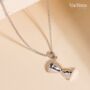 Hourglass Roman Numeral Gold Vermeil, Sterling Silver Necklace, thumbnail 4 of 12