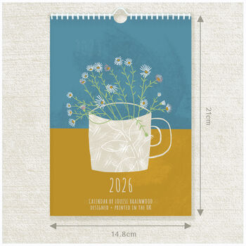 2026 Flower Mugs Illustrated Mini Wall Calendar, 4 of 6