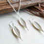 Sterling Silver Lanceolate Leaf Set, thumbnail 1 of 2