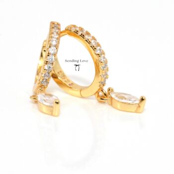 Marquise Sparkly Earrings Christmas Gift For Her, 4 of 5