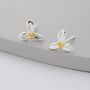 Holly Flower Stud Earrings In Sterling Silver, thumbnail 2 of 11
