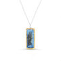 Blue Reef Small Drop Sterling Silver Pendant, thumbnail 1 of 6