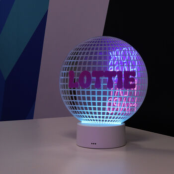 Personalised Disco Ball LED Light, 5 of 12