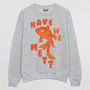 Have We Met Women's Goldfish Slogan Sweatshirt, thumbnail 5 of 5
