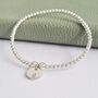Personalised Sterling Silver Beaded Initial Bracelet, thumbnail 1 of 5