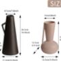 Pack Of Two Dark Brown And Beige Modern Ceramic Vases, thumbnail 3 of 5