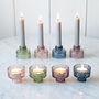 Ripple Two Way Coloured Glass Candleholder, thumbnail 2 of 5