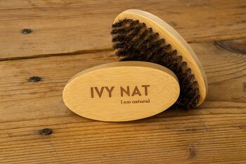 Ivy Nat Wild Boar Bristle Beard Brush – Premium Oak Grooming Tool For Men, 3 of 3