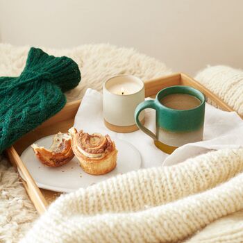 Fair Trade Part Glazed Three Tone Ombre Stoneware Mug, 10 of 12