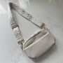 Personalised Lola Embossed Faux Leather Chevron Cross Body Bag, thumbnail 3 of 6