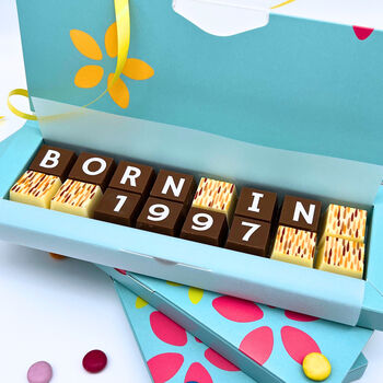 Personalised Year Of Birth Birthday Chocolates, 2 of 11