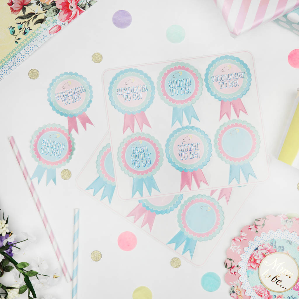 18 Baby Shower Guest Name Stickers By Postbox Party
