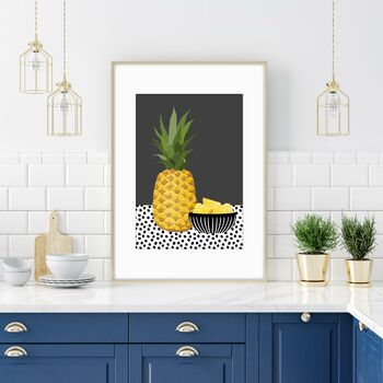 Pineapple With Bowl Print, 3 of 7