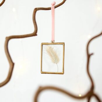 Small Brass Hanging Frame Christmas Decoration, 2 of 4
