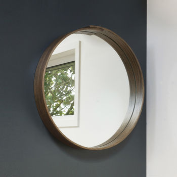 Round Wooden Wall Mirror Can Be Personalised, 2 of 11