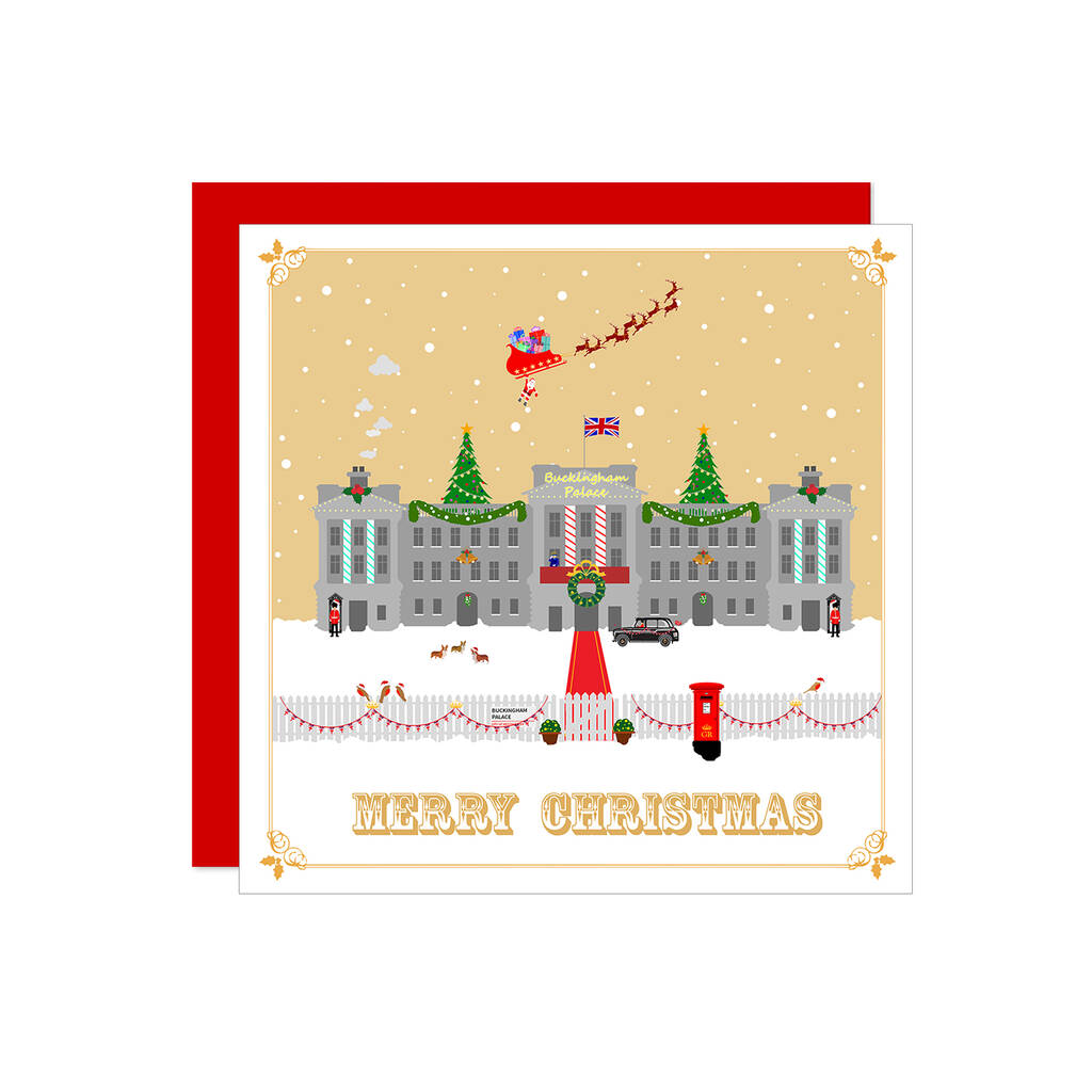 London Buckingham Palace Christmas Card By Eleanor Stuart Co