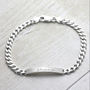 Sterling Silver Chain Identity Bracelet, thumbnail 2 of 7