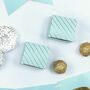 Light Blue And Gold Wedding Favour Boxes: Pack Of Ten, thumbnail 1 of 2