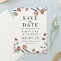 Personalised Wedding Invites 'Save The Date' Pink Floral Set Of 36, thumbnail 1 of 5