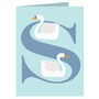Mini S For Swans Card, thumbnail 2 of 6